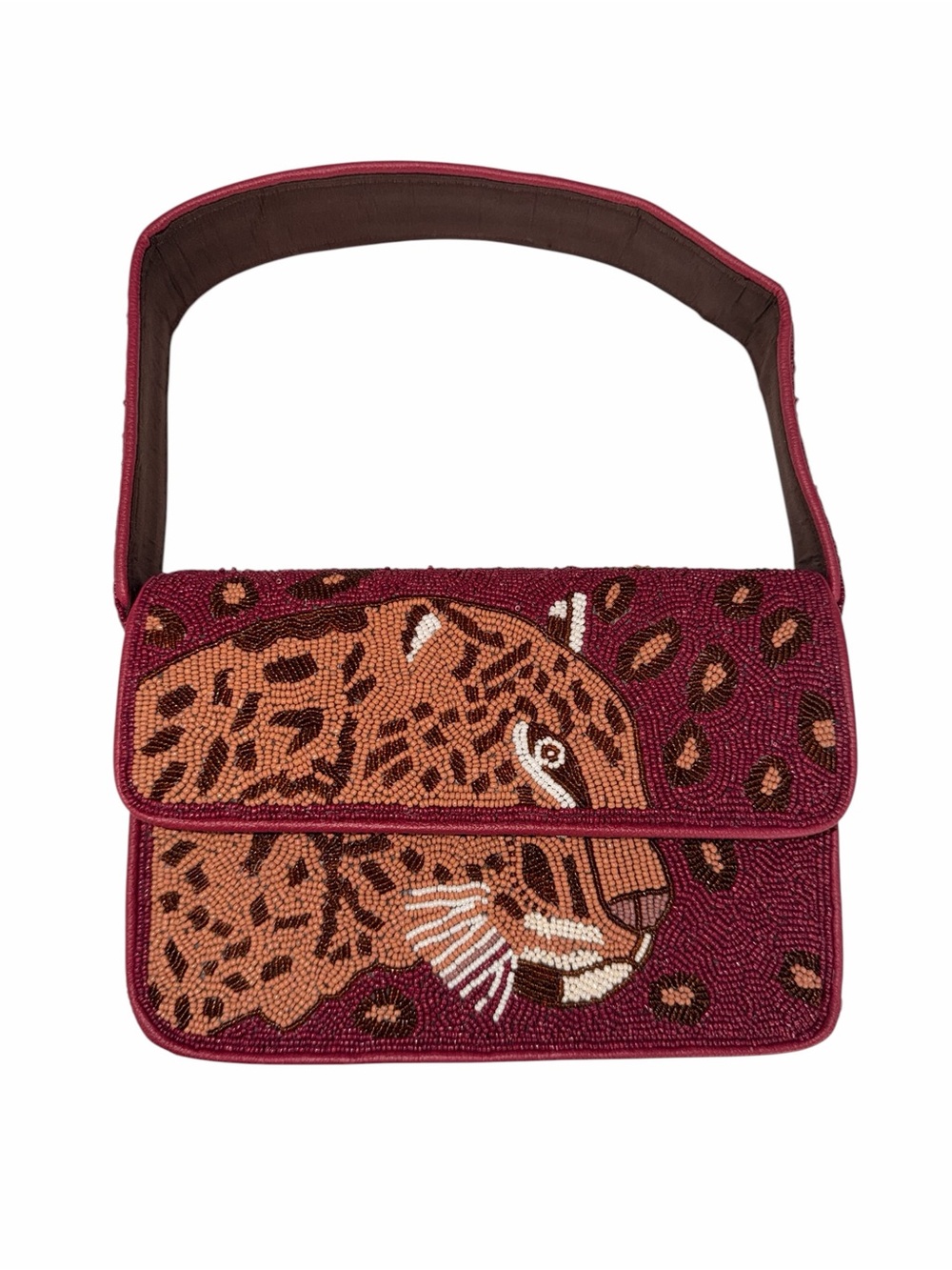 Beaded Leopard-Print Shoulder Bag - Picture 6 of 7